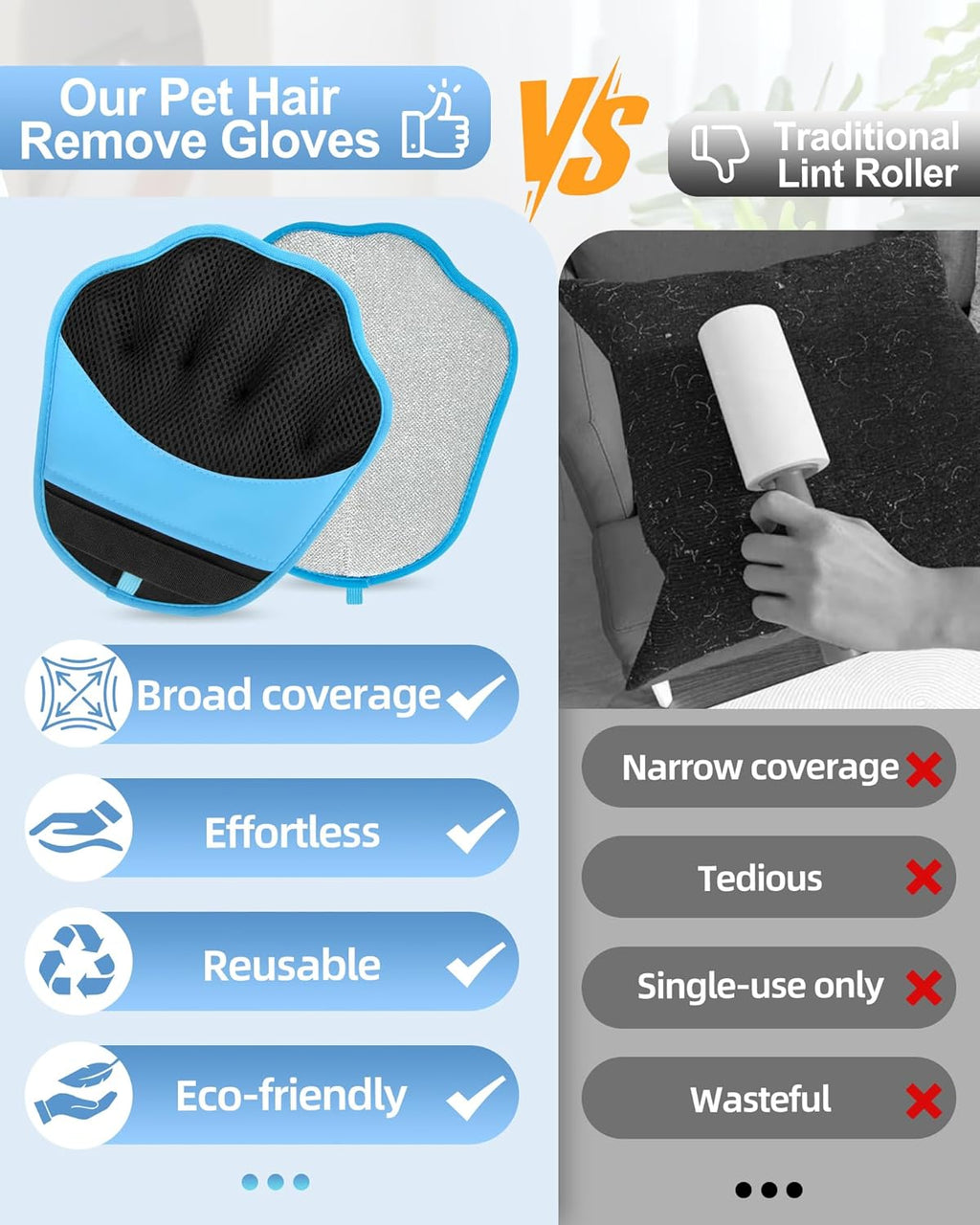 Magic Pet Hair Remover Gloves