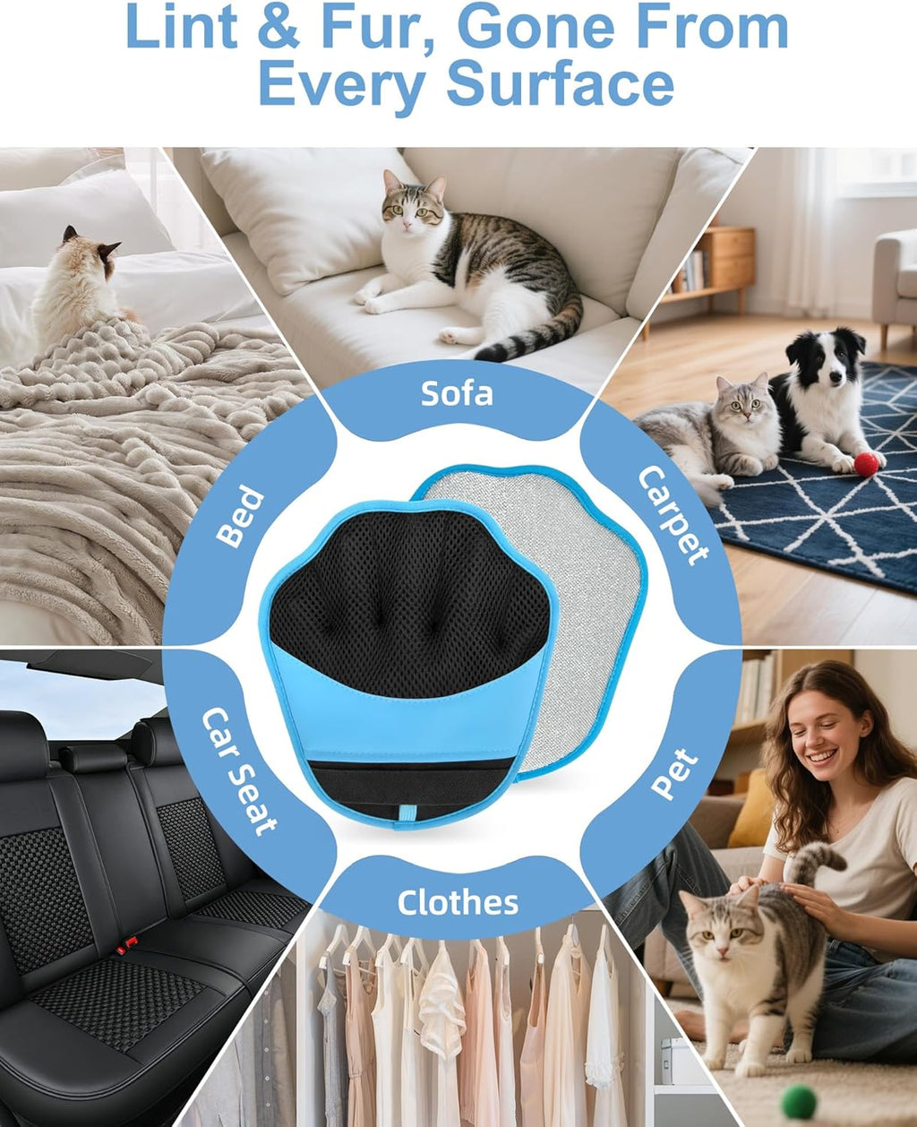 Magic Pet Hair Remover Gloves