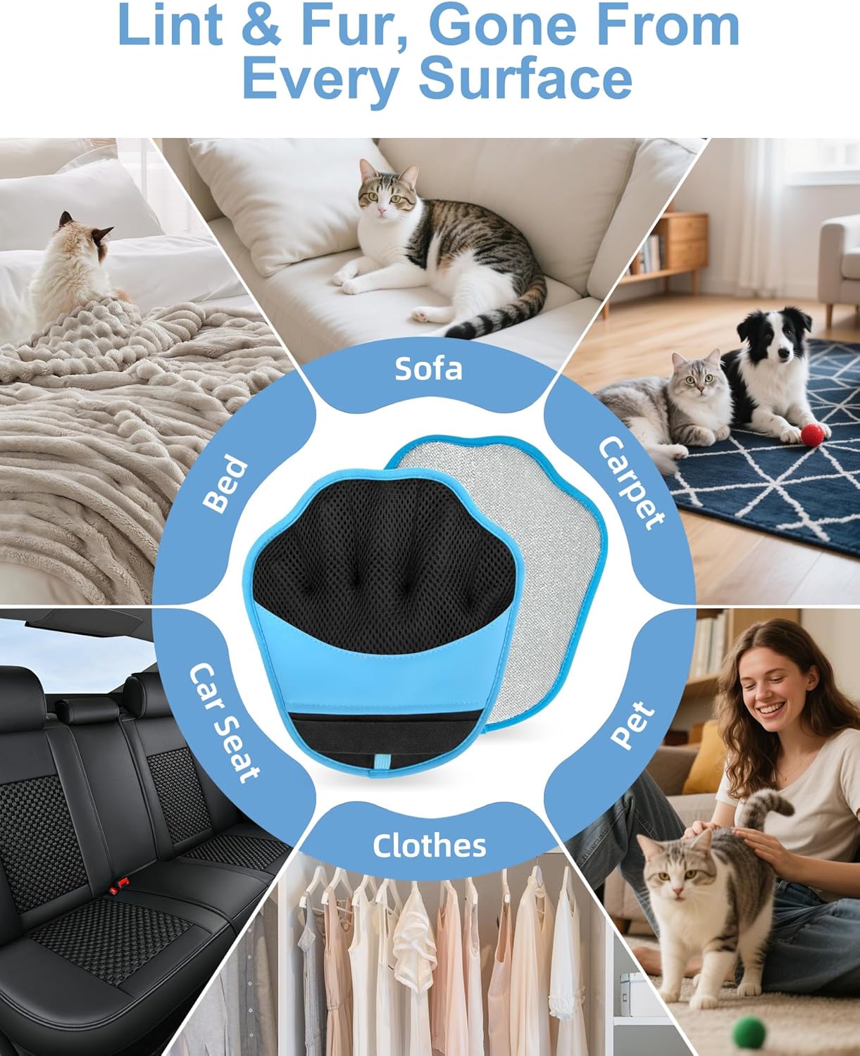Magic Pet Hair Remover Gloves